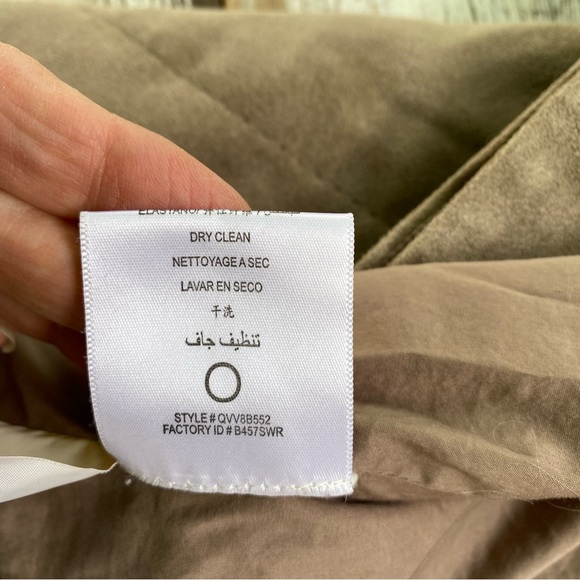 BCBG faux suede vest, khaki tan, with pockets, button front, buttery soft shirt - Picture 8 of 16